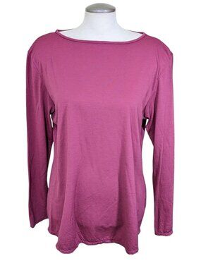 Cloudveil Women Size XL Merino Wool Rich Base Layer Rose Long Sleeve Shirt Base